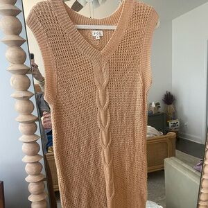 Sleeveless Tan Knit Dress
